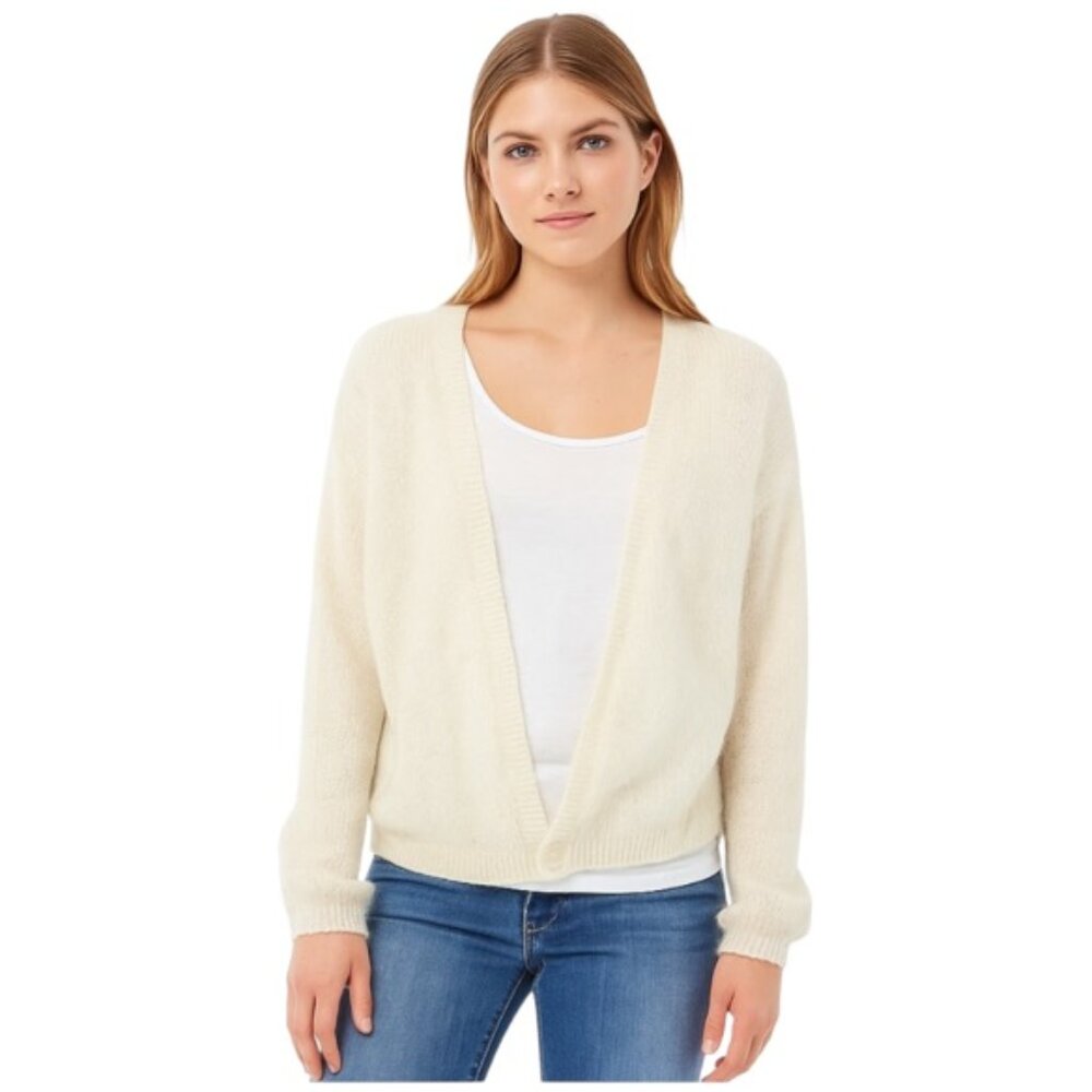 Wooden Ships Anthropologie M/L Mohair Blend Cream Cardigan NEW WITH TAGS - Picture 2 of 8